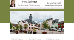 Desktop Screenshot of ines-springer.net